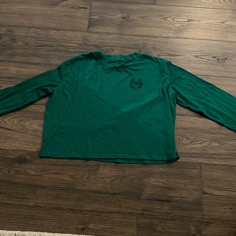 Pink Green Crop Top